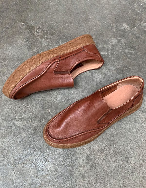 Retro Leren Comfortabele Instappers Voor Heren